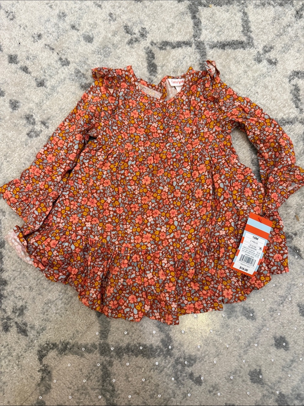 Toddler girls floral dress with bloomers